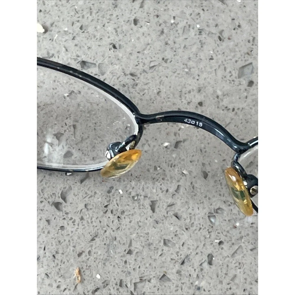 Vintage Nintendo WMN105 220 Blue Metal Oval Eyeglasses FRAMES ONLY 43-18-120